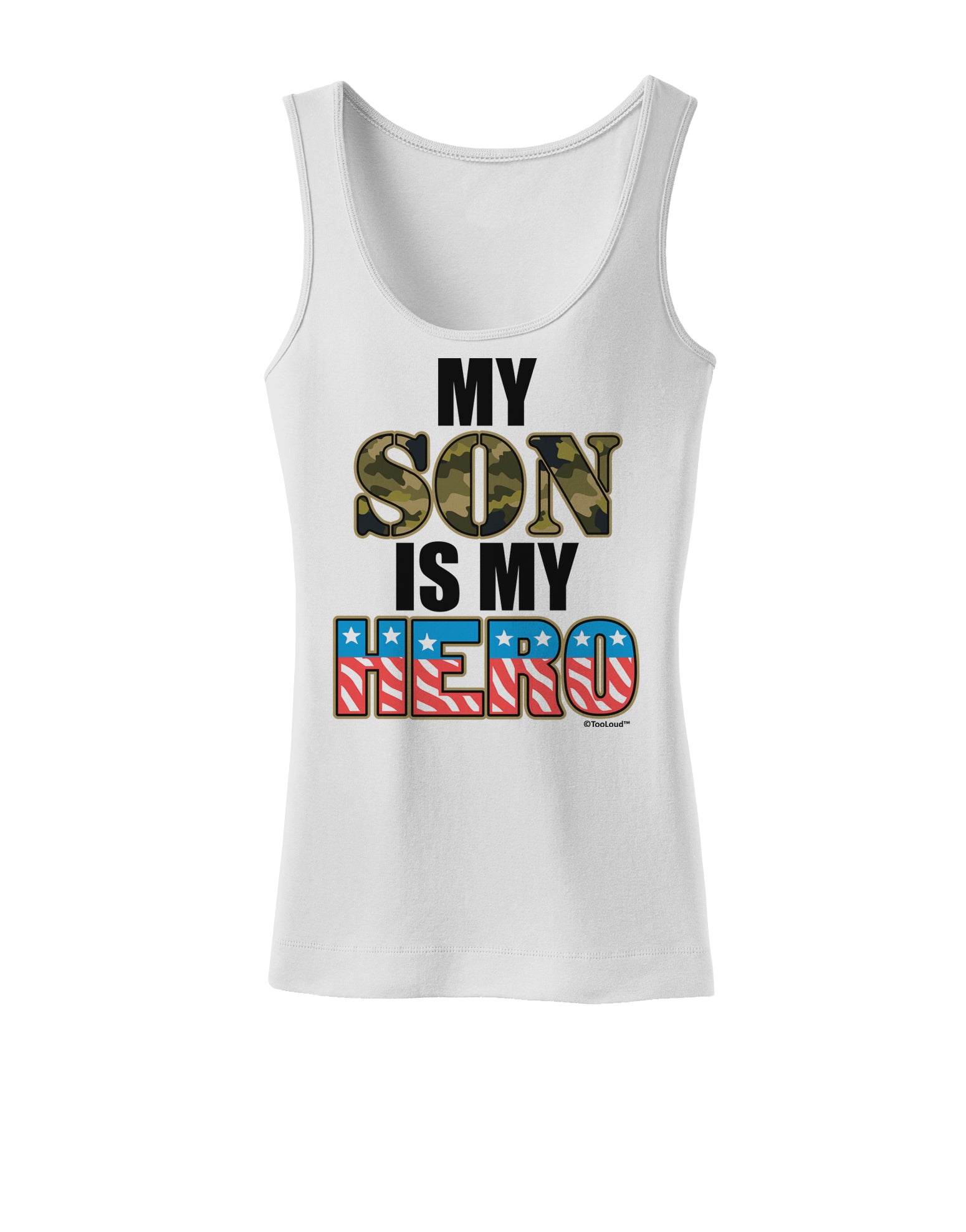 My Son is My Hero - Armed Forces Womens Tank Top by TooLoud-Womens Tank Tops-TooLoud-White-X-Small-Davson Sales