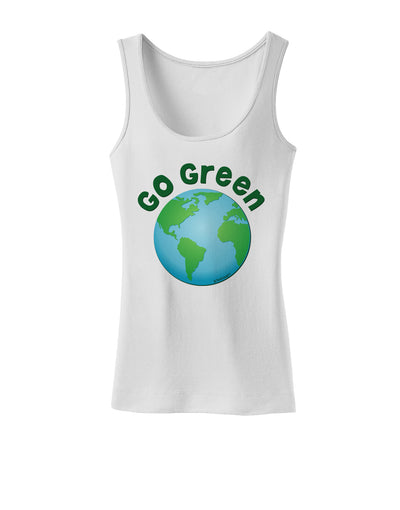 Go Green - Planet Earth Womens Tank Top-Womens Tank Tops-TooLoud-White-X-Small-Davson Sales