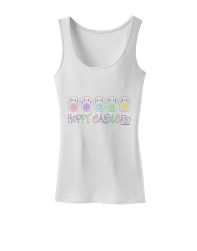 Cute Pastel Bunnies - Hoppy Easter Womens Tank Top by TooLoud-Womens Tank Tops-TooLoud-White-X-Small-Davson Sales