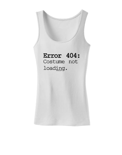 Error 404 Costume Distressed Womens Tank Top-Womens Tank Tops-TooLoud-White-X-Small-Davson Sales