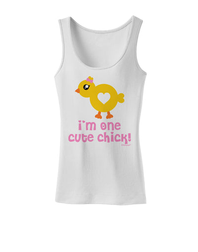 I'm One Cute Chick Womens Tank Top by TooLoud-Womens Tank Tops-TooLoud-White-X-Small-Davson Sales