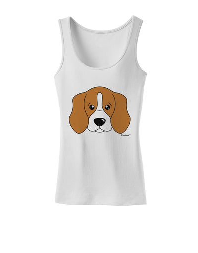 Cute Beagle Dog Womens Tank Top by TooLoud-Womens Tank Tops-TooLoud-White-X-Small-Davson Sales