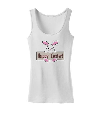 Cute Bunny - Happy Easter Womens Tank Top by TooLoud-Womens Tank Tops-TooLoud-White-X-Small-Davson Sales