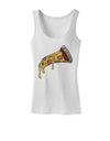 TooLoud Pizza Slice Womens Petite Tank Top-Womens Tank Tops-TooLoud-White-X-Small-Davson Sales