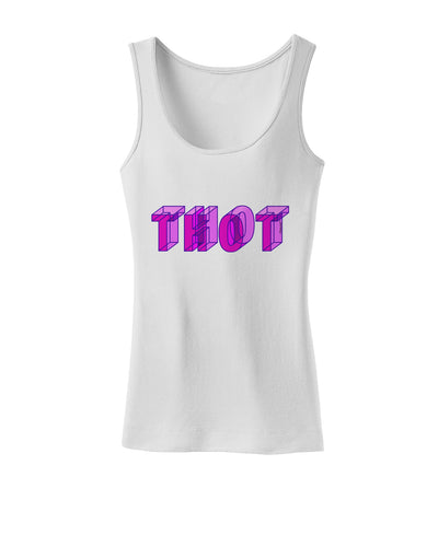 THOT Artistic Text Womens Tank Top-Womens Tank Tops-TooLoud-White-X-Small-Davson Sales