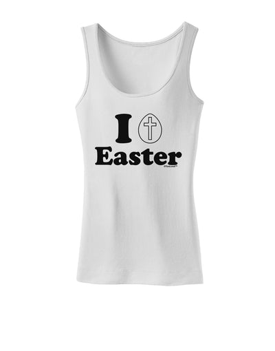 I Egg Cross Easter Design Womens Tank Top by TooLoud-Womens Tank Tops-TooLoud-White-X-Small-Davson Sales