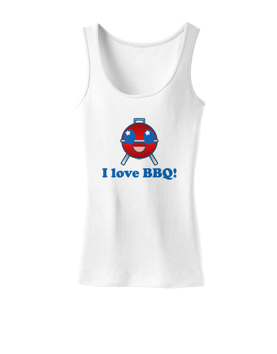 I Love BBQ Womens Tank Top-Womens Tank Tops-TooLoud-White-X-Small-Davson Sales