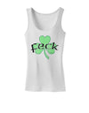 Feck - Clover Distressed Design Womens Tank Top by TooLoud-Womens Tank Tops-TooLoud-White-X-Small-Davson Sales