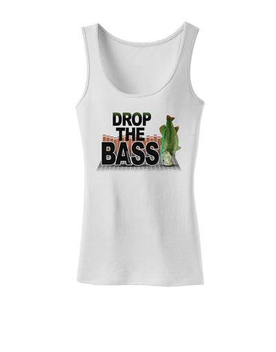 Drop The Bass Fish Womens Tank Top-Womens Tank Tops-TooLoud-White-X-Small-Davson Sales