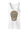 Version 6 Copper Patina Day of the Dead Calavera Womens Tank Top-Womens Tank Tops-TooLoud-White-X-Small-Davson Sales
