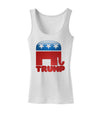 TooLoud Trump Bubble Symbol Womens Petite Tank Top-TooLoud-White-X-Small-Davson Sales