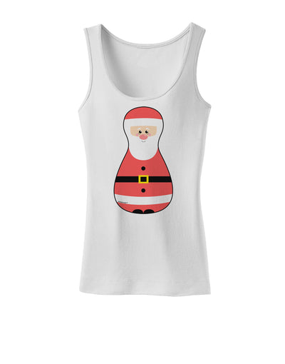 Cute Santa Matryoshka Nesting Doll - Christmas Womens Tank Top-Womens Tank Tops-TooLoud-White-X-Small-Davson Sales