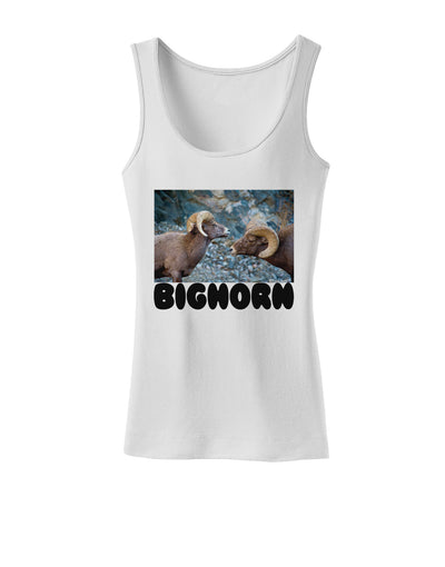 Two Bighorn Rams Text Womens Tank Top-Womens Tank Tops-TooLoud-White-X-Small-Davson Sales