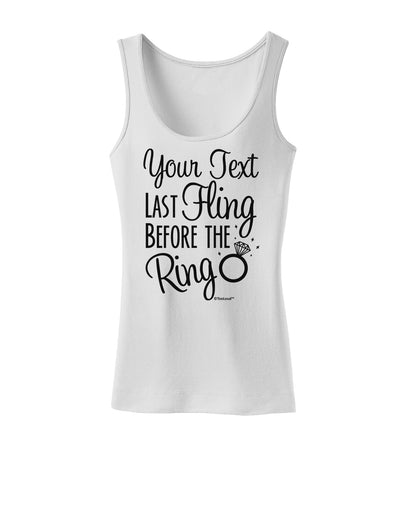 Personalized Bachelorette Party - Last Fling Before the Ring Womens Tank Top-Womens Tank Tops-TooLoud-White-X-Small-Davson Sales