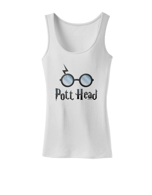 Pott Head Magic Glasses Womens Petite Tank Top-TooLoud-White-X-Small-Davson Sales