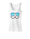 Kyu-T Face - Kawa Cool Sunglasses Womens Tank Top-Womens Tank Tops-TooLoud-White-X-Small-Davson Sales