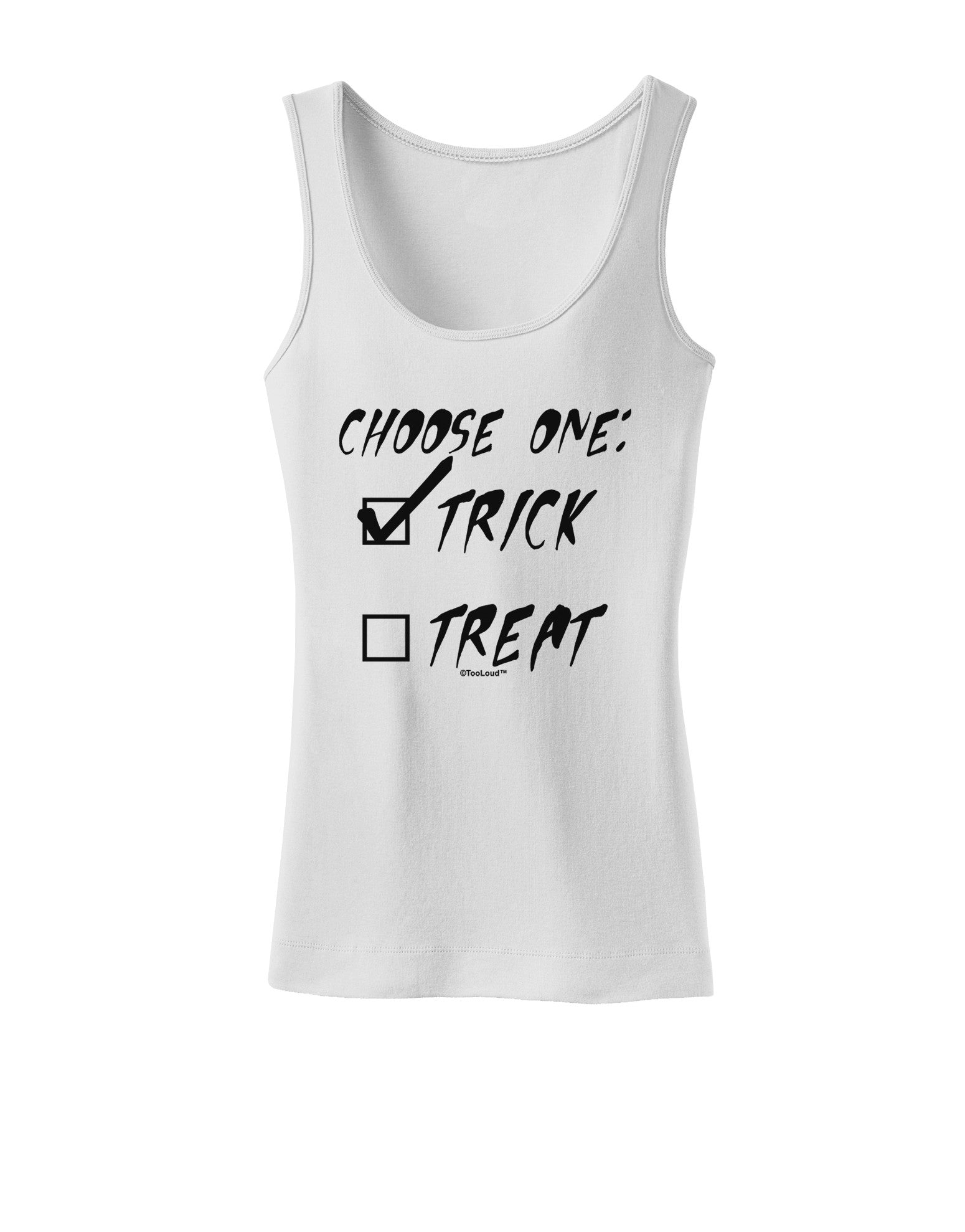 Choose One - Trick Womens Tank Top-Womens Tank Tops-TooLoud-White-X-Small-Davson Sales