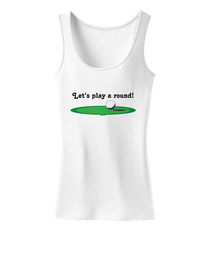 Let's Play a Round Womens Tank Top-Womens Tank Tops-TooLoud-White-X-Small-Davson Sales