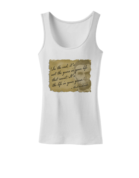 The Life In Your Years Lincoln Womens Petite Tank Top by TooLoud-TooLoud-White-X-Small-Davson Sales