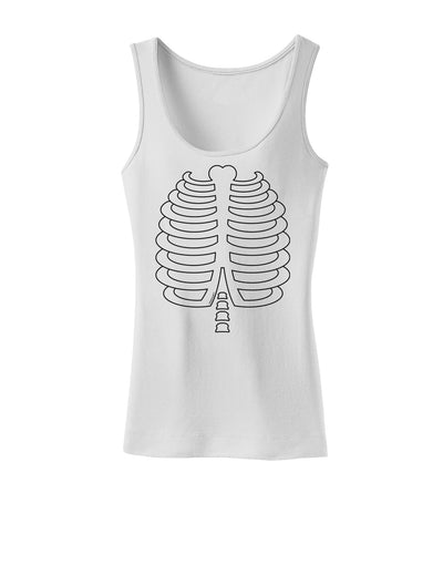 Skeleton Ribcage Halloween Womens Tank Top-Womens Tank Tops-TooLoud-White-X-Small-Davson Sales