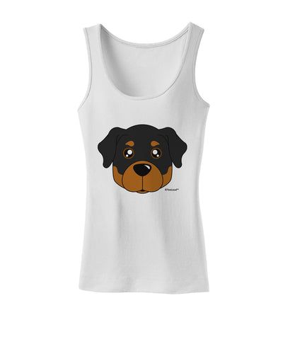 Cute Rottweiler Dog Womens Tank Top by TooLoud-Womens Tank Tops-TooLoud-White-X-Small-Davson Sales