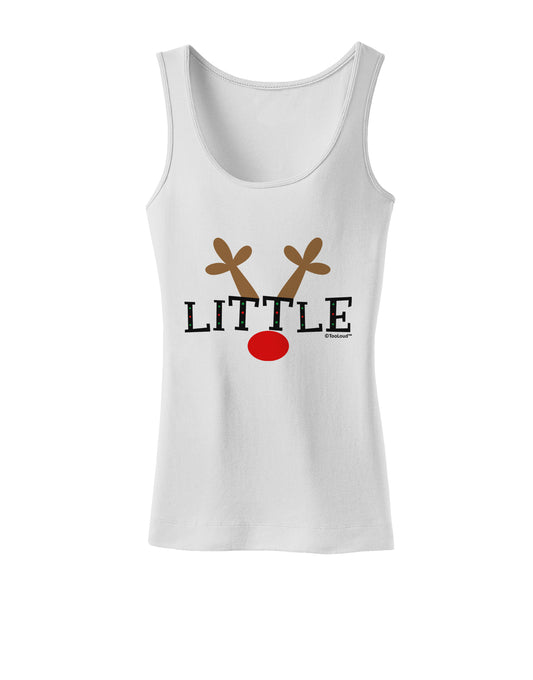 Matching Family Christmas Design - Reindeer - Little Womens Tank Top by TooLoud-Womens Tank Tops-TooLoud-White-X-Small-Davson Sales