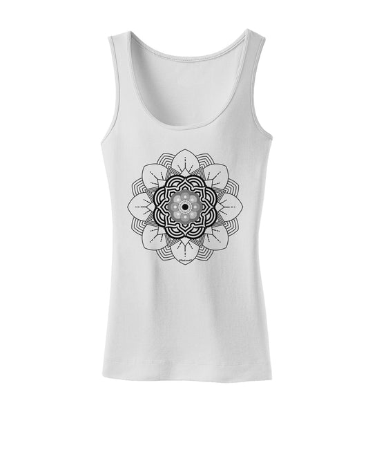Mandala Coloring Book Style Womens Petite Tank Top-Womens Tank Tops-TooLoud-White-X-Small-Davson Sales