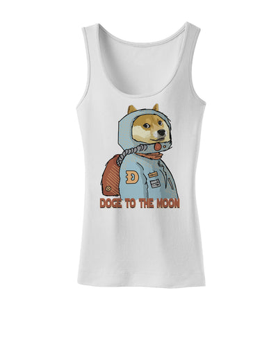 Doge to the Moon Womens Petite Tank Top-Womens Tank Tops-TooLoud-White-X-Small-Davson Sales