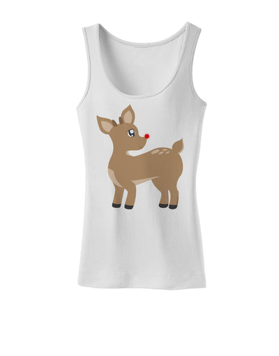 Cute Little Rudolph the Reindeer - Christmas Womens Tank Top by TooLoud-Womens Tank Tops-TooLoud-White-X-Small-Davson Sales