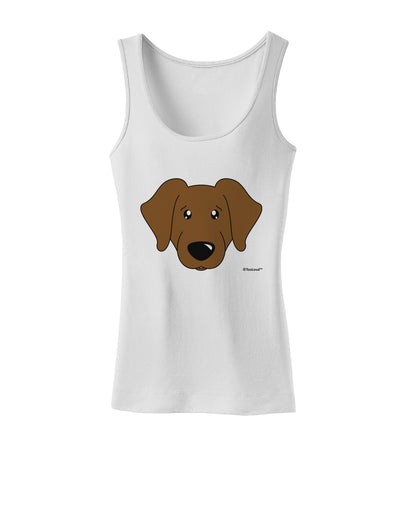 Cute Chocolate Labrador Retriever Dog Womens Tank Top by TooLoud-Womens Tank Tops-TooLoud-White-X-Small-Davson Sales