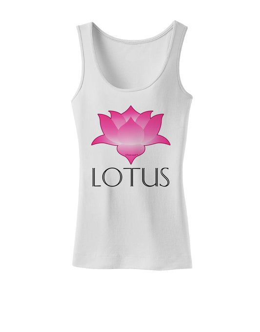 Lotus Flower Design Gradient - Text Womens Tank Top by TooLoud-Womens Tank Tops-TooLoud-White-X-Small-Davson Sales