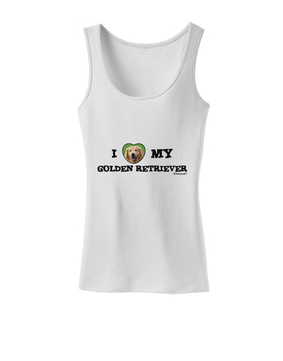 I Heart My Golden Retriever Womens Tank Top-Womens Tank Tops-TooLoud-White-X-Small-Davson Sales