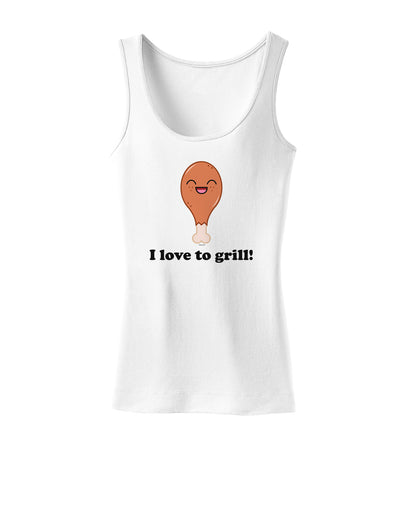 I Love to Grill Womens Tank Top-Womens Tank Tops-TooLoud-White-X-Small-Davson Sales