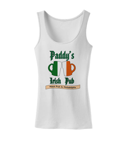 Paddy's Irish Pub Womens Petite Tank Top by TooLoud-Clothing-TooLoud-White-X-Small-Davson Sales