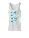 Suns Out Guns Out - Blue Womens Tank Top-Womens Tank Tops-TooLoud-White-X-Small-Davson Sales