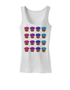 Colorful Cupcake Pattern Womens Tank Top by TooLoud-Womens Tank Tops-TooLoud-White-X-Small-Davson Sales