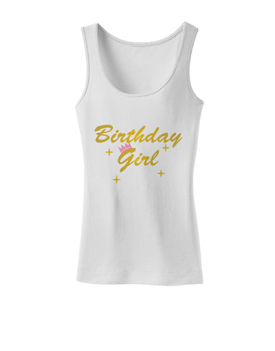 Birthday Girl Text Womens Petite Tank Top by TooLoud