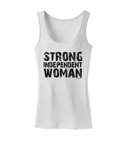 Strong Independent Woman Womens Petite Tank Top-TooLoud-White-X-Small-Davson Sales