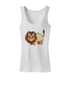 Cute Taco Lion Womens Petite Tank Top-TooLoud-White-X-Small-Davson Sales