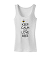 Keep Calm and Love Bees Color Womens Tank Top-Womens Tank Tops-TooLoud-White-X-Small-Davson Sales