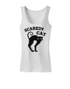 Cute Scaredy Cat Black Cat Halloween Womens Tank Top-Womens Tank Tops-TooLoud-White-X-Small-Davson Sales