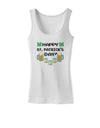 Pixel Happy St Patricks Day Womens Petite Tank Top-TooLoud-White-X-Small-Davson Sales