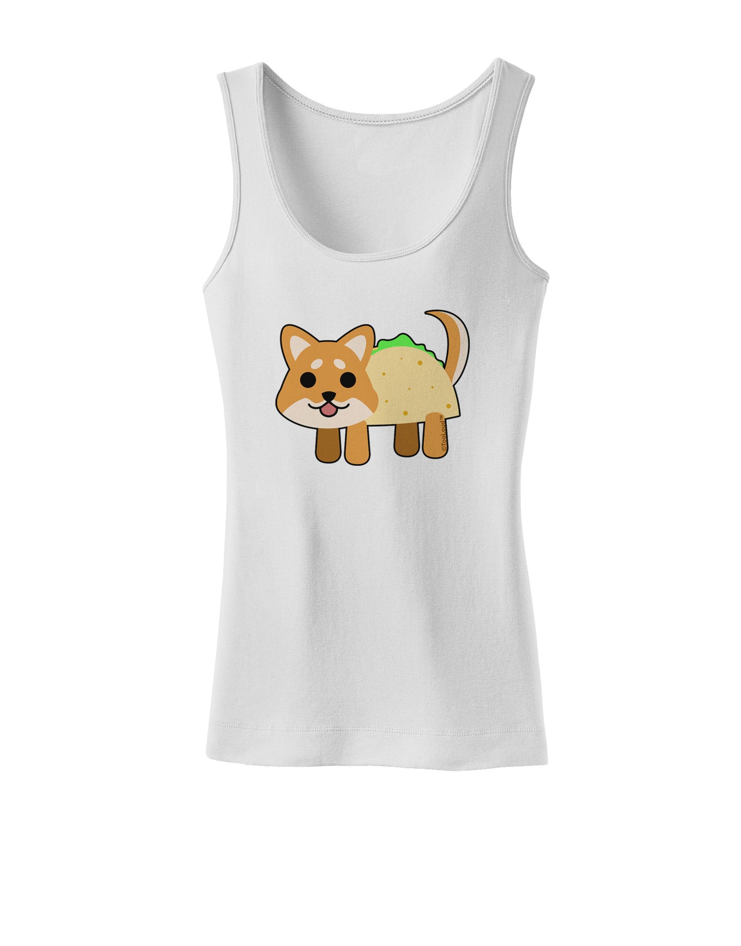 Cute Taco Dog Womens Petite Tank Top-TooLoud-White-X-Small-Davson Sales