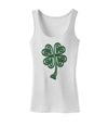 3D Style Celtic Knot 4 Leaf Clover Womens Tank Top-Womens Tank Tops-TooLoud-White-X-Small-Davson Sales