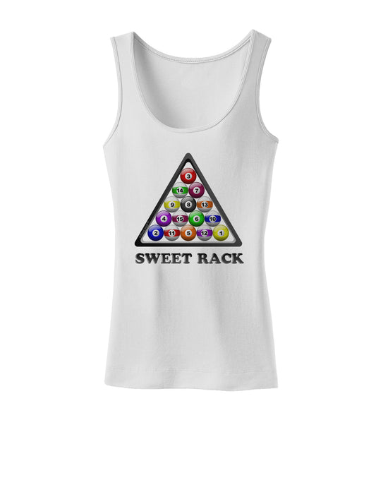 Sweet Rack - Pool Womens Petite Tank Top-TooLoud-White-X-Small-Davson Sales