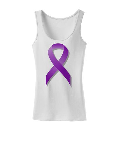 Crohn’s Disease Awareness Ribbon - Purple Womens Tank Top-Womens Tank Tops-TooLoud-White-X-Small-Davson Sales