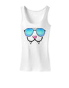 Kyu-T Face - Fangs Cool Sunglasses Womens Tank Top-Womens Tank Tops-TooLoud-White-X-Small-Davson Sales