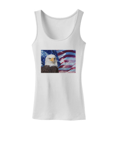 All American Eagle Womens Tank Top-Womens Tank Tops-TooLoud-White-X-Small-Davson Sales