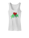 Holly Watercolor Womens Petite Tank Top-TooLoud-White-X-Small-Davson Sales