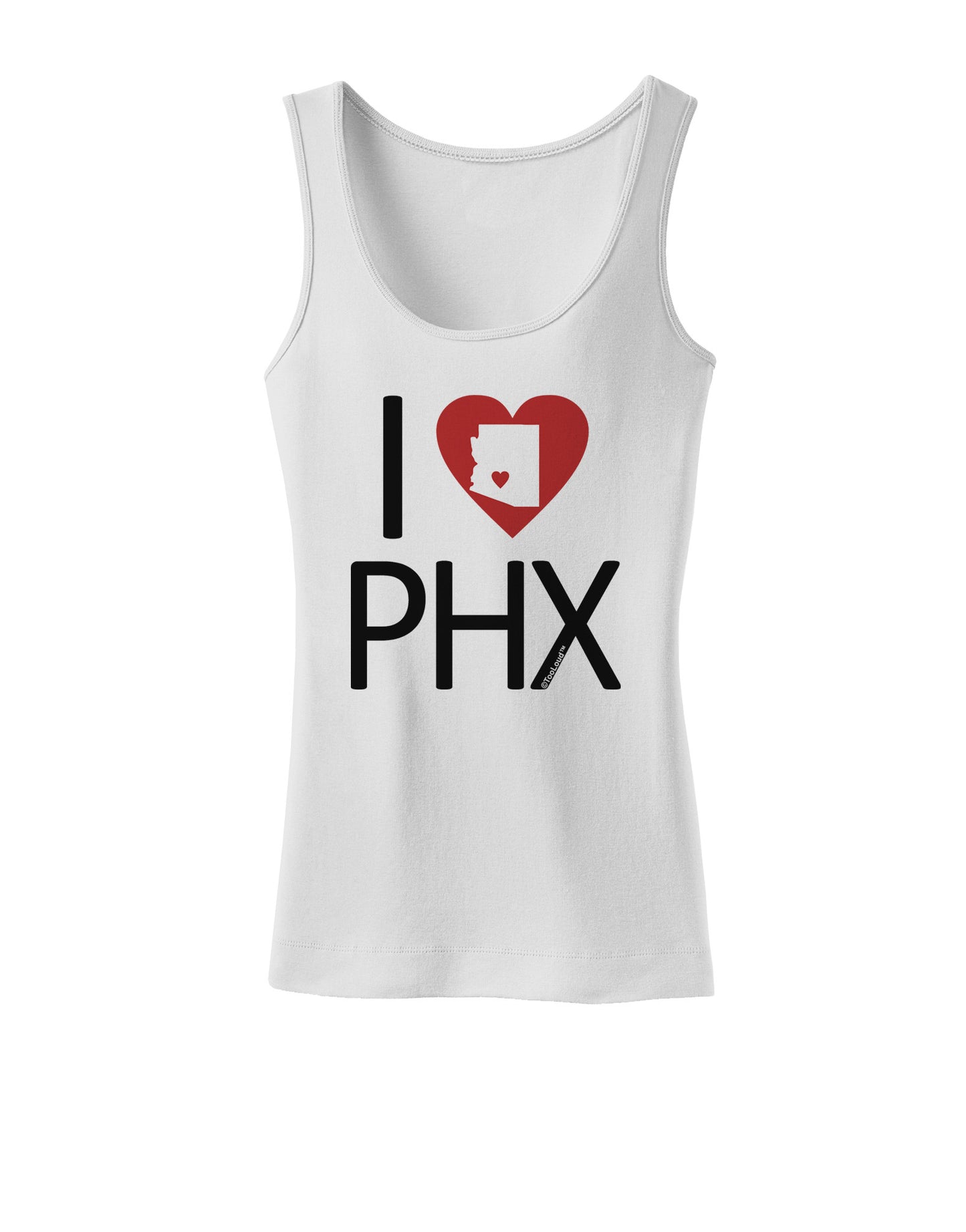 I Heart Phoenix Womens Petite Tank Top-TooLoud-White-X-Small-Davson Sales